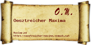 Oesztreicher Maxima névjegykártya